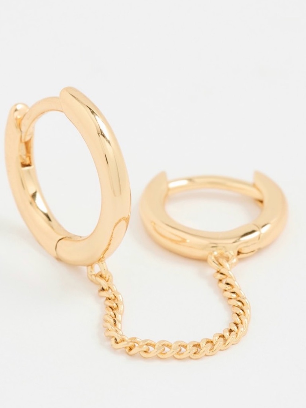 Gorjana Gold Double Hoop Chain Earring